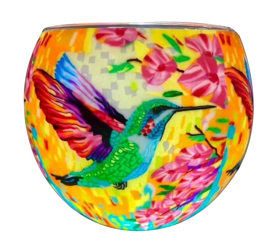 Claymaster Light Globe – Colourful Hummingbird Design, Gift Boxed