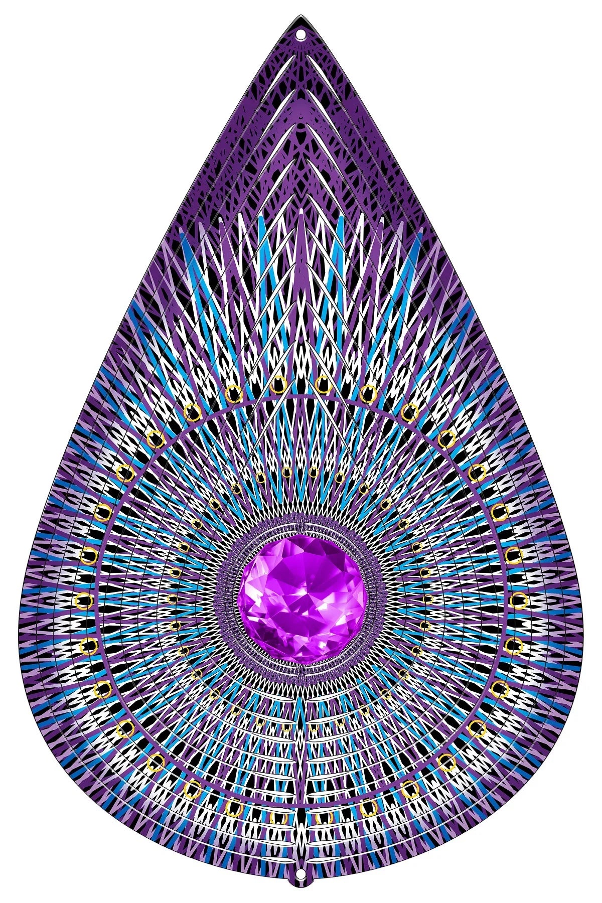 LARGE GALACTIC MANDALA TEARDROP