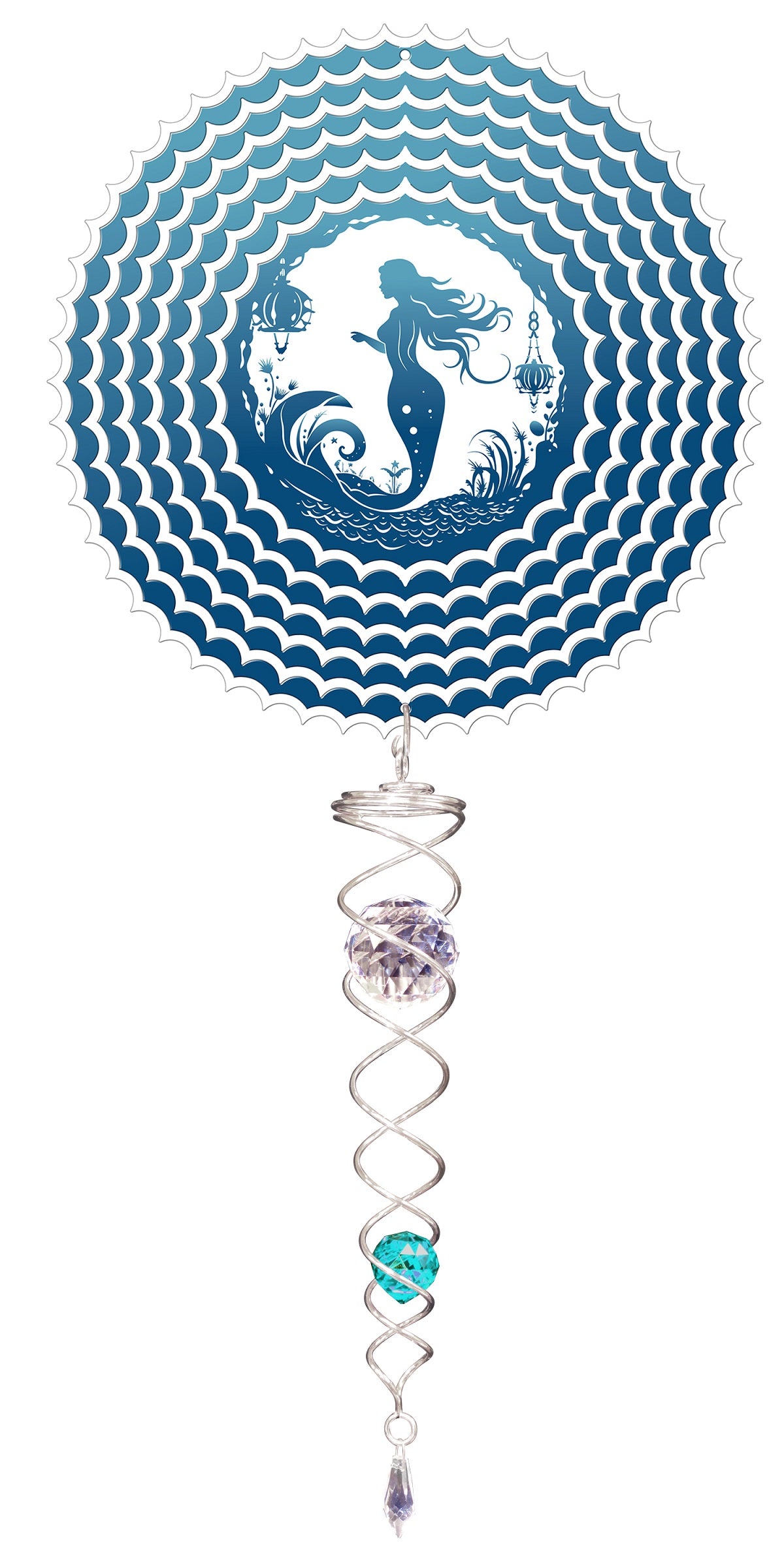 VIVID SMALL SET MERMAID w/SMALL CRYSTAL TWISTER