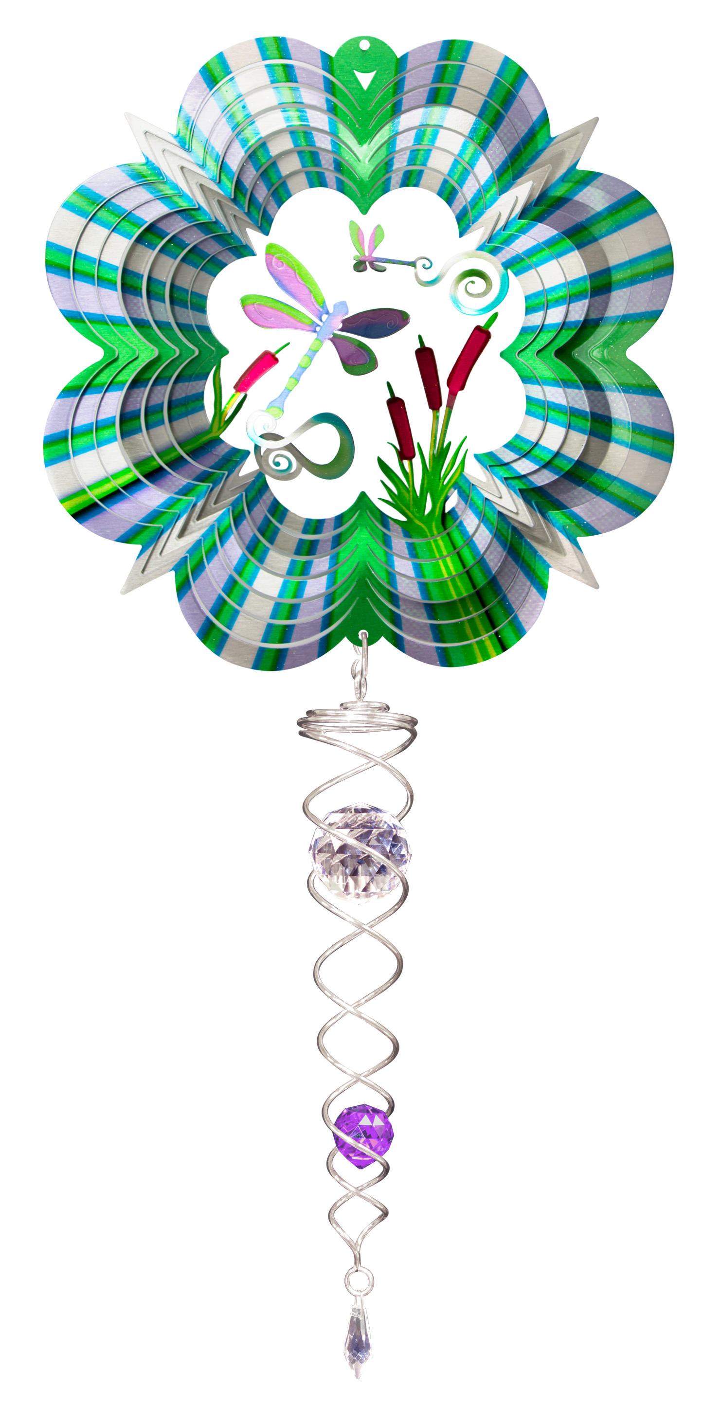 SMALL SET 3D DRAGONFLY w/SMALL CRYSTAL TWISTER