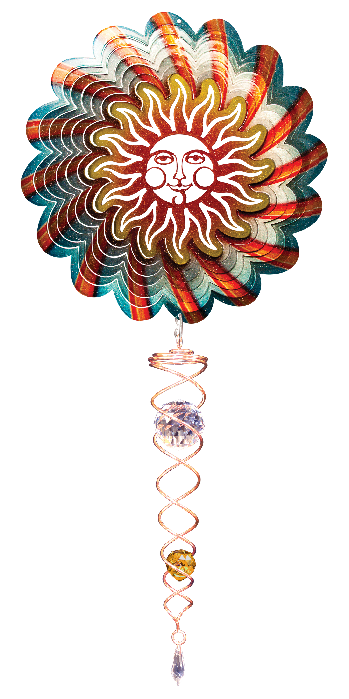 VIVID SMALL SET BLUE SUN w/SMALL CRYSTAL TWISTER