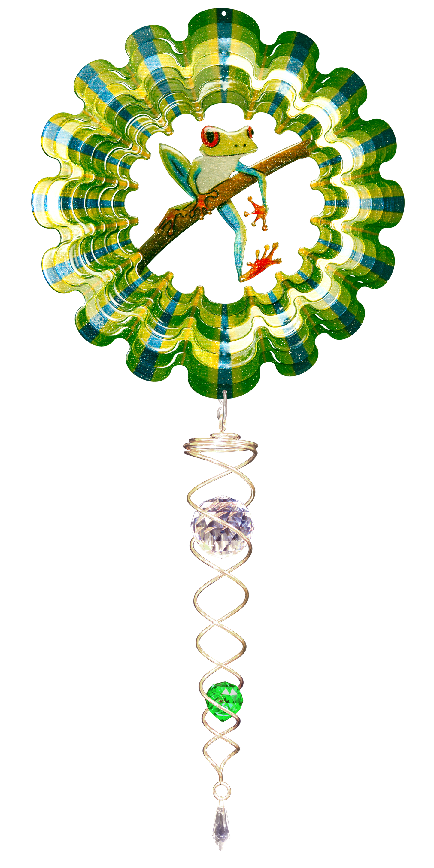 VIVID SMALL SET FROG w/SMALL CRYSTAL TWISTER