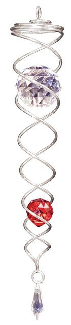 Crystal SILVER Twister Small 7"-with RED ball