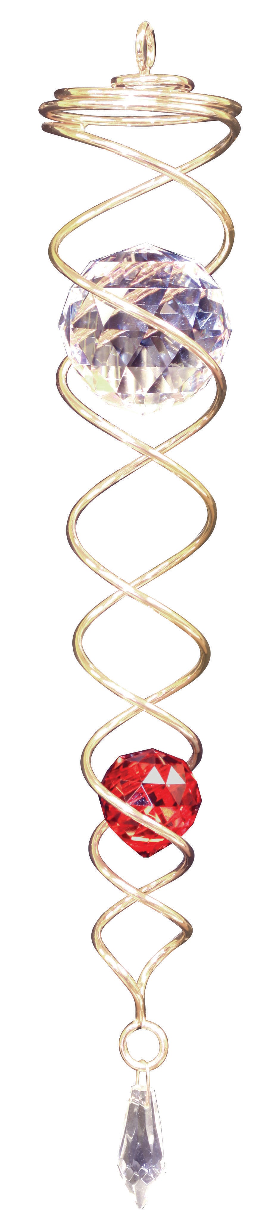 Crystal GOLD Twister Small 7"-with RED ball