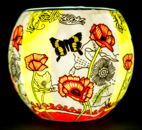 Poppy Butterfly - Claymaster Light Globe