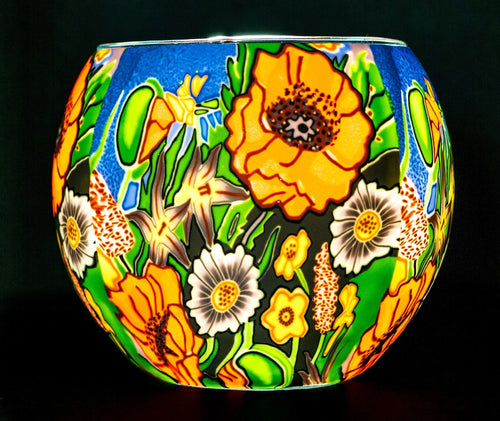 Poppy Garden - Claymaster Light Globe