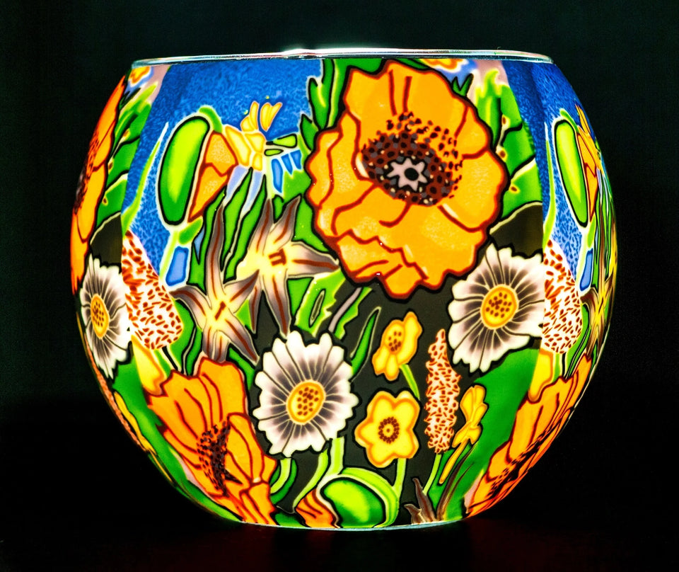 Poppy Garden - Claymaster Light Globe