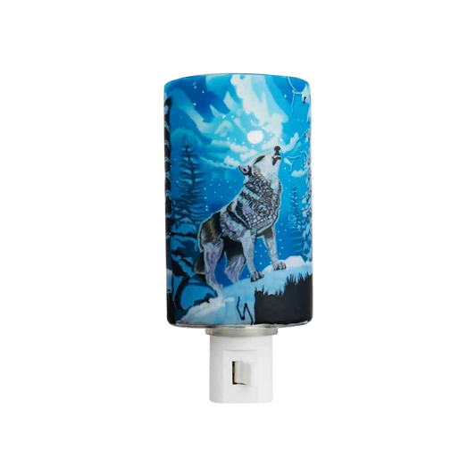 Claymaster Nightlight - Handcrafted Howling Wolf Design, Gift Boxed