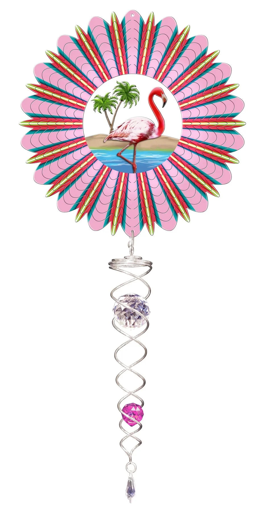 VIVID SMALL SET FLAMINGO w/SMALL CRYSTAL TWISTER