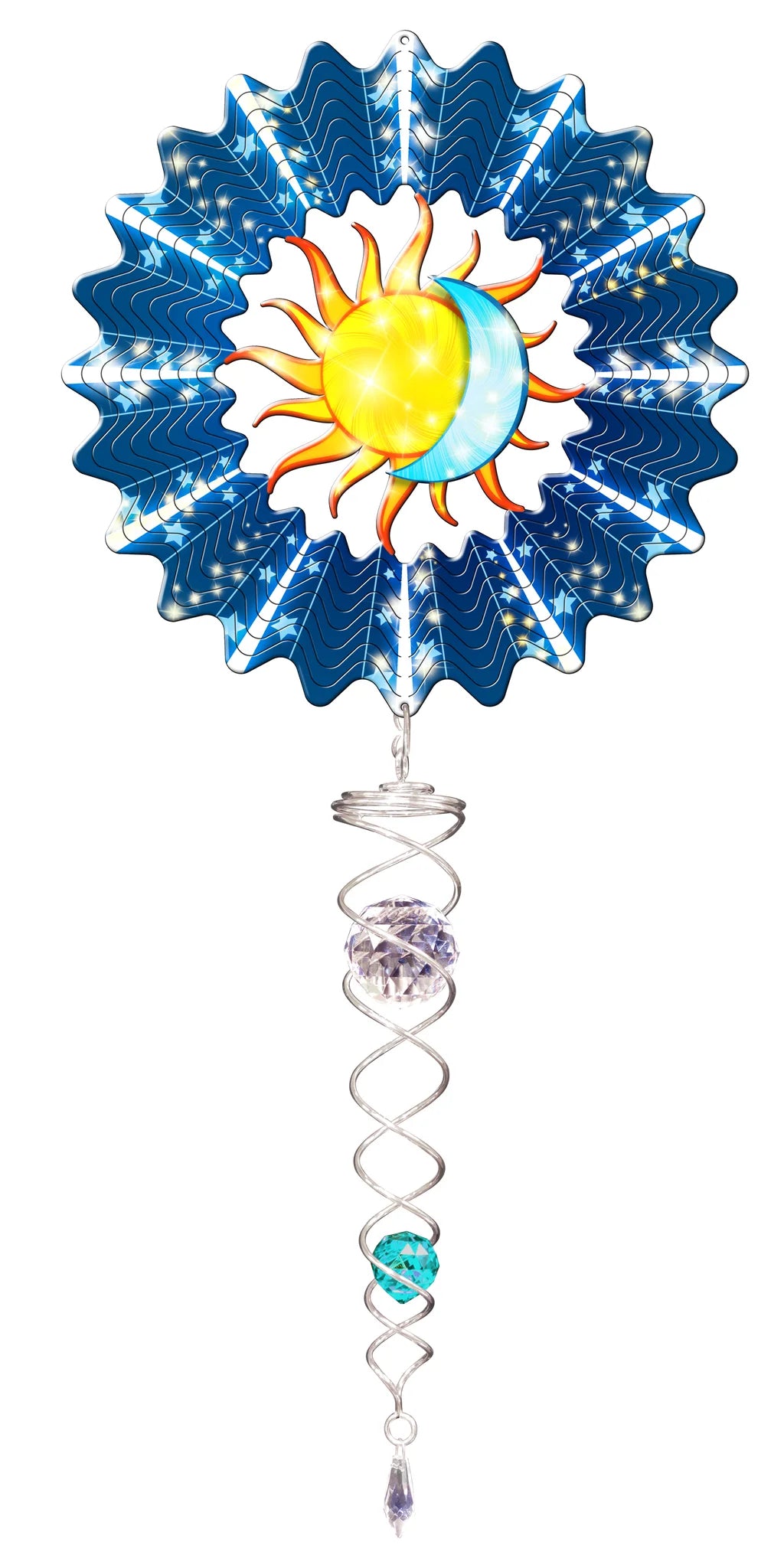 VIVID SMALL SET SUN & MOON w/SMALL CRYSTAL TWISTER