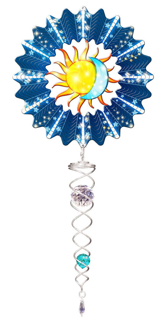 VIVID SMALL SET SUN & MOON w/SMALL CRYSTAL TWISTER