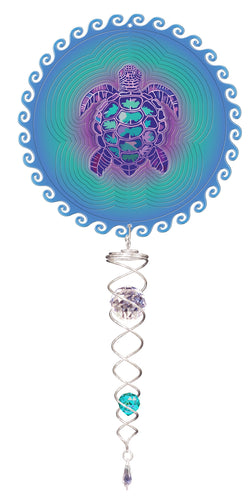 VIVID SMALL SET NEW WAVES TURTLE w/SMALL CRYSTAL TWISTER