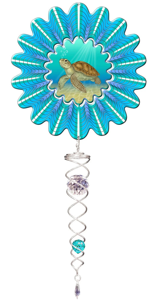 SMALL ANIMATED SET TURTLE w/CRYSTAL TWISTER
