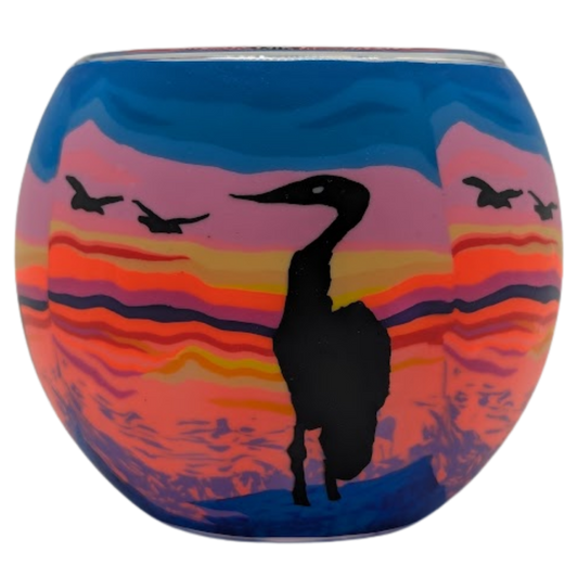 Claymaster Light Globe – Heron Sunset Design, Gift Boxed