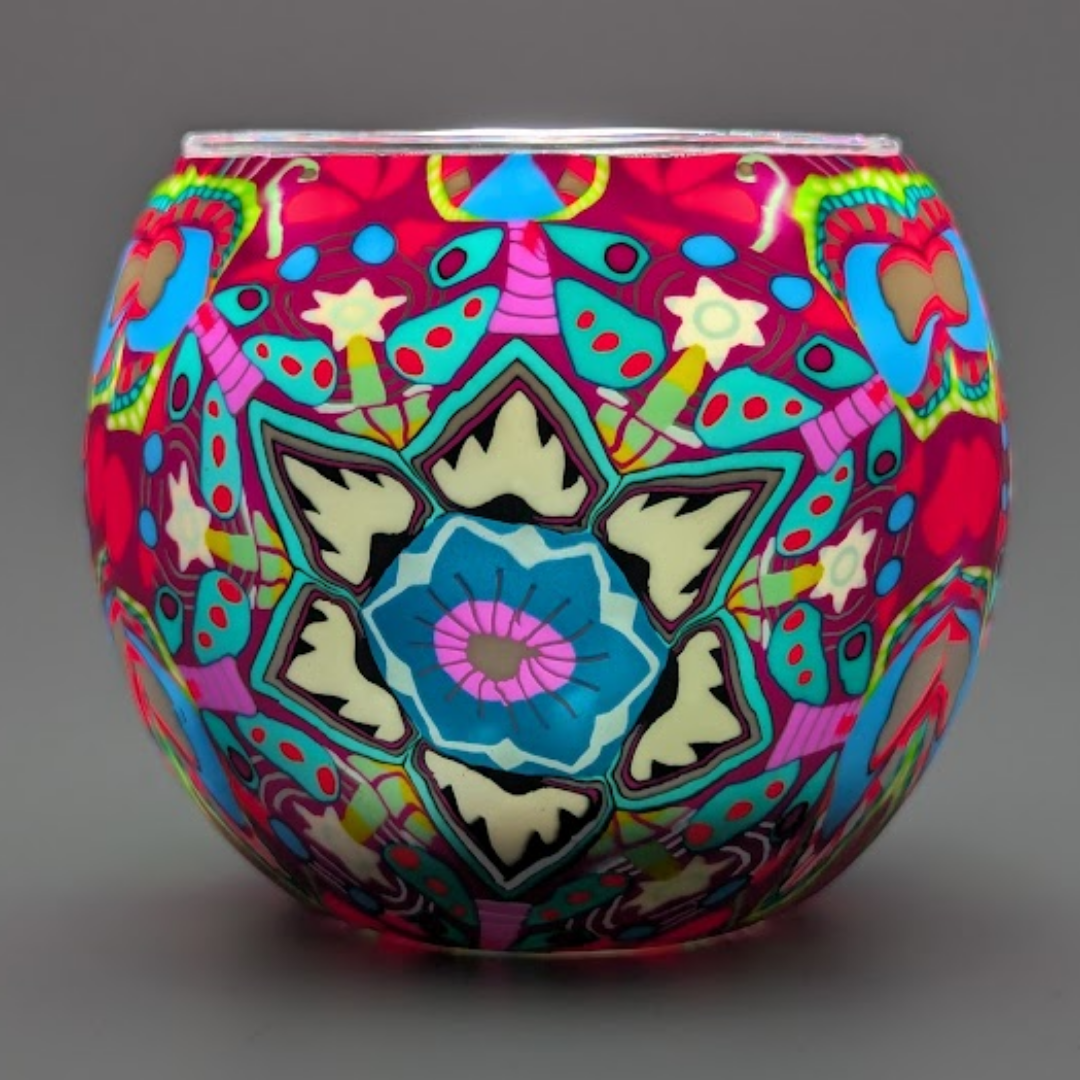 Claymaster Light Globe – Lotus Mandala Design, Gift Boxed