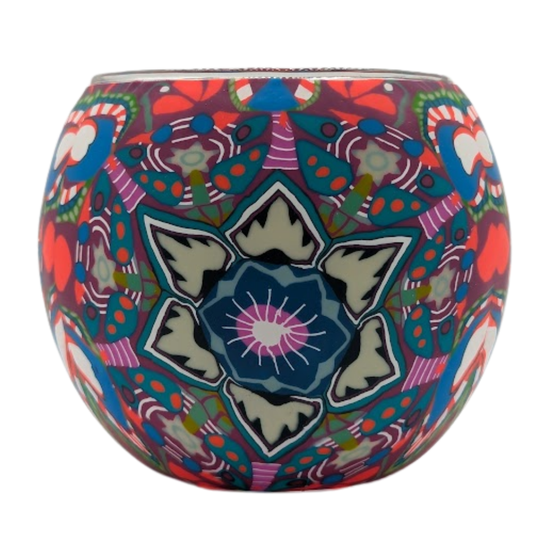 Lotus Mandala light globe glowing on LED base bundle