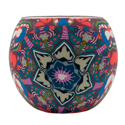 Lotus Mandala light globe glowing on LED base bundle