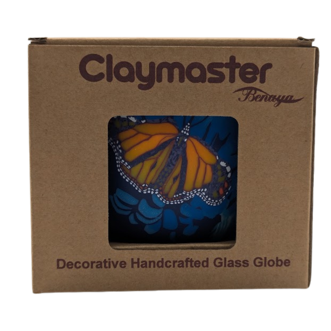 Monarch Butterfly Light Globe + LED Base Bundle