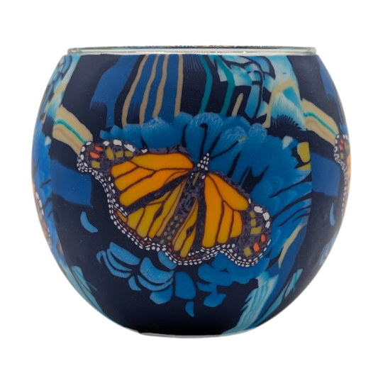 Monarch Butterfly light globe glowing on LED base bundle