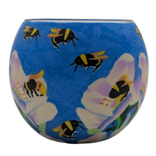 Busy Bees light globe glowing on LED base bundle