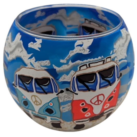 Globe lumineux Claymaster – Motif camping, dans une boîte cadeau