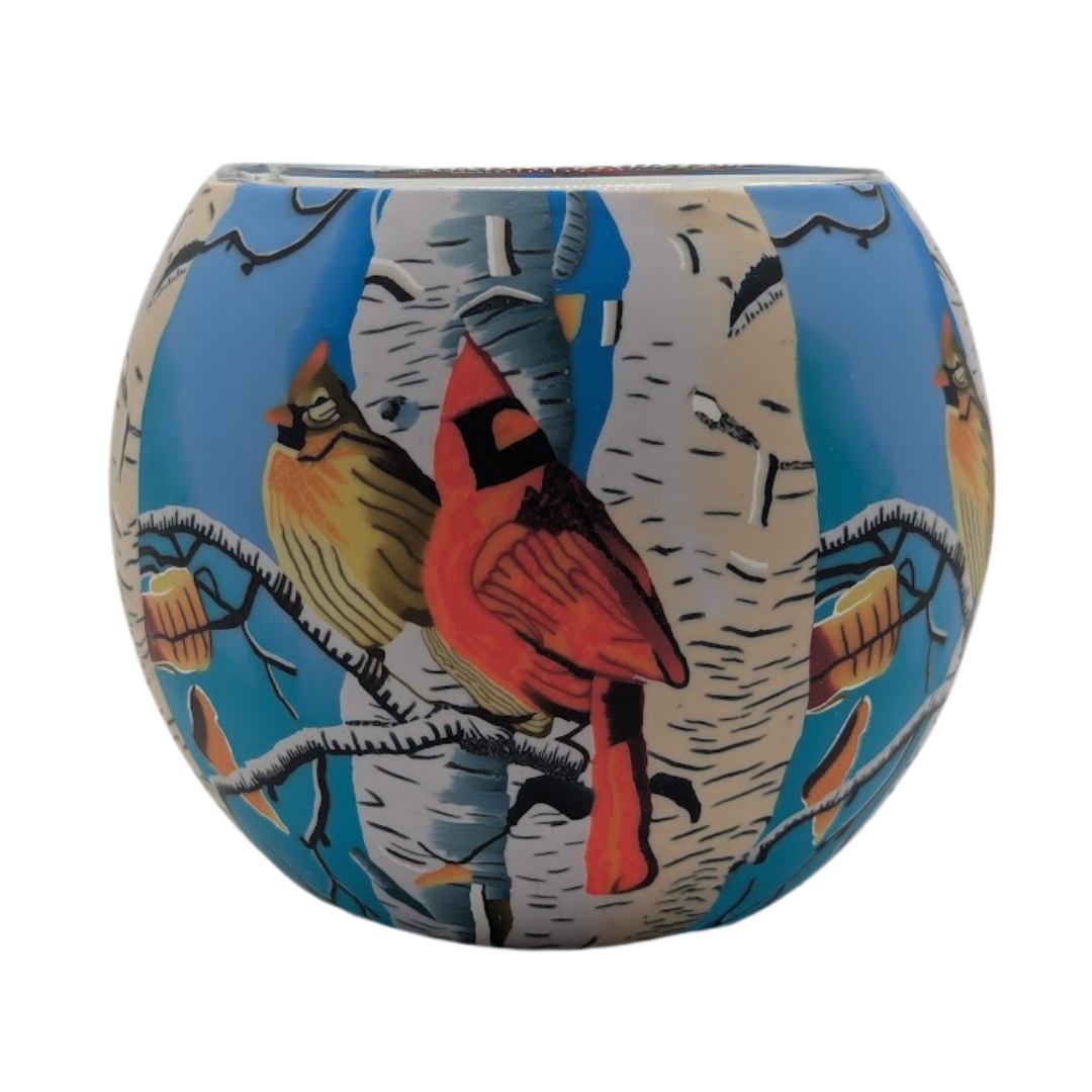 Claymaster Light Globe – Handcrafted Cardinals Design, Gift Boxed