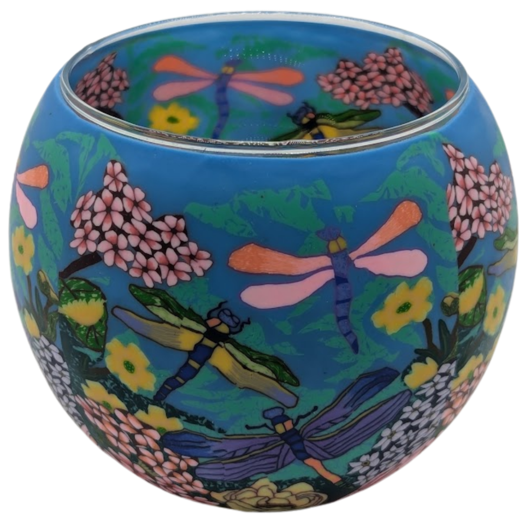 Dragonfly Garden Light Globe + LED Base Bundle