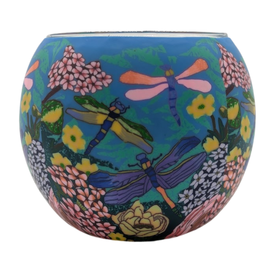 Dragonfly Garden Light Globe + LED Base Bundle