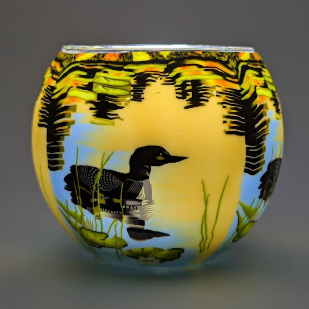 Claymaster Light Globe – Loon on the Lake, Gift Boxed