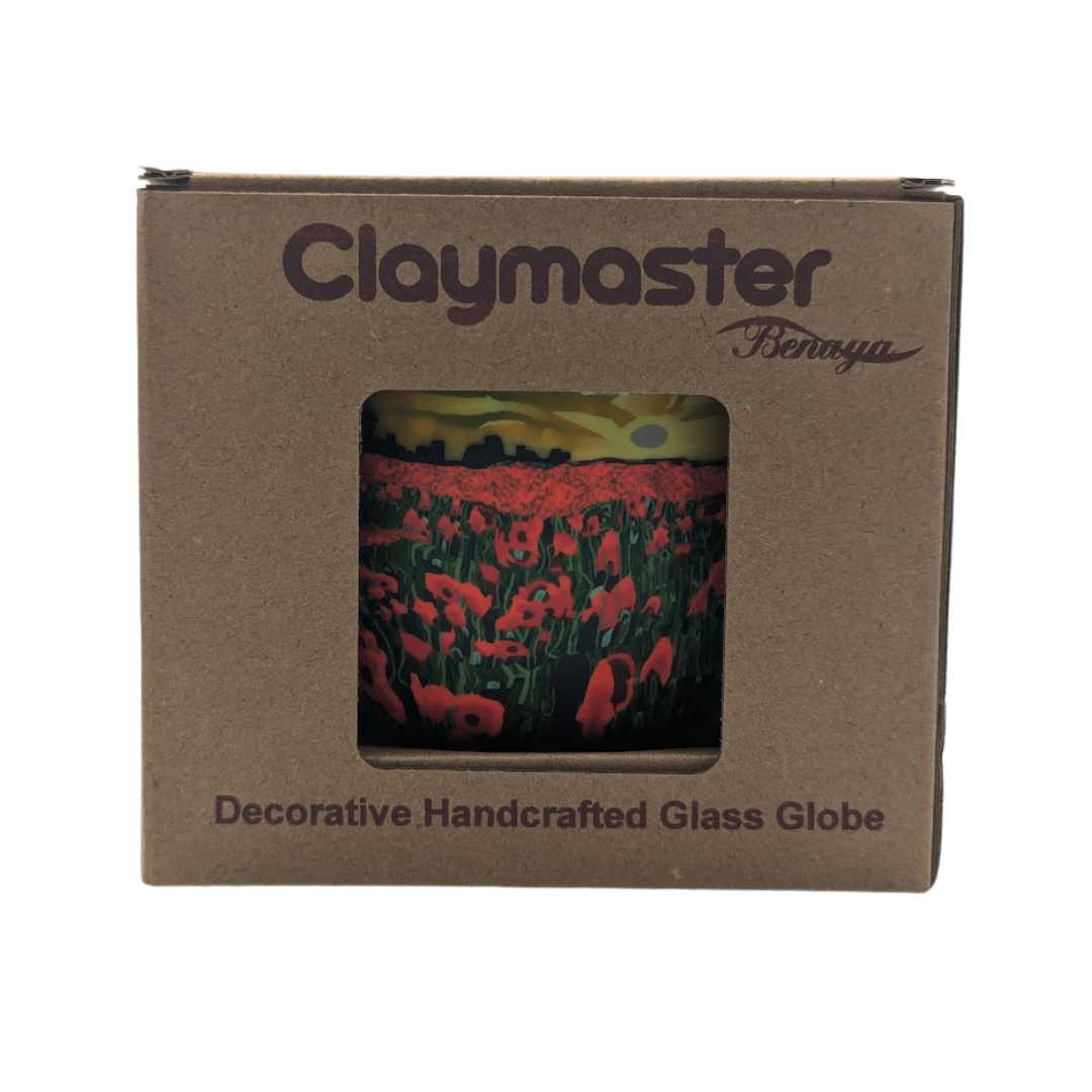 Claymaster Light Globe – Poppy Sunrise, Gift Boxed