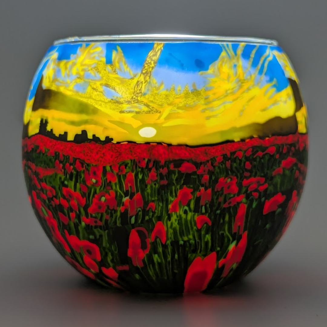 Poppy Sunrise Light Globe + LED Base Bundle