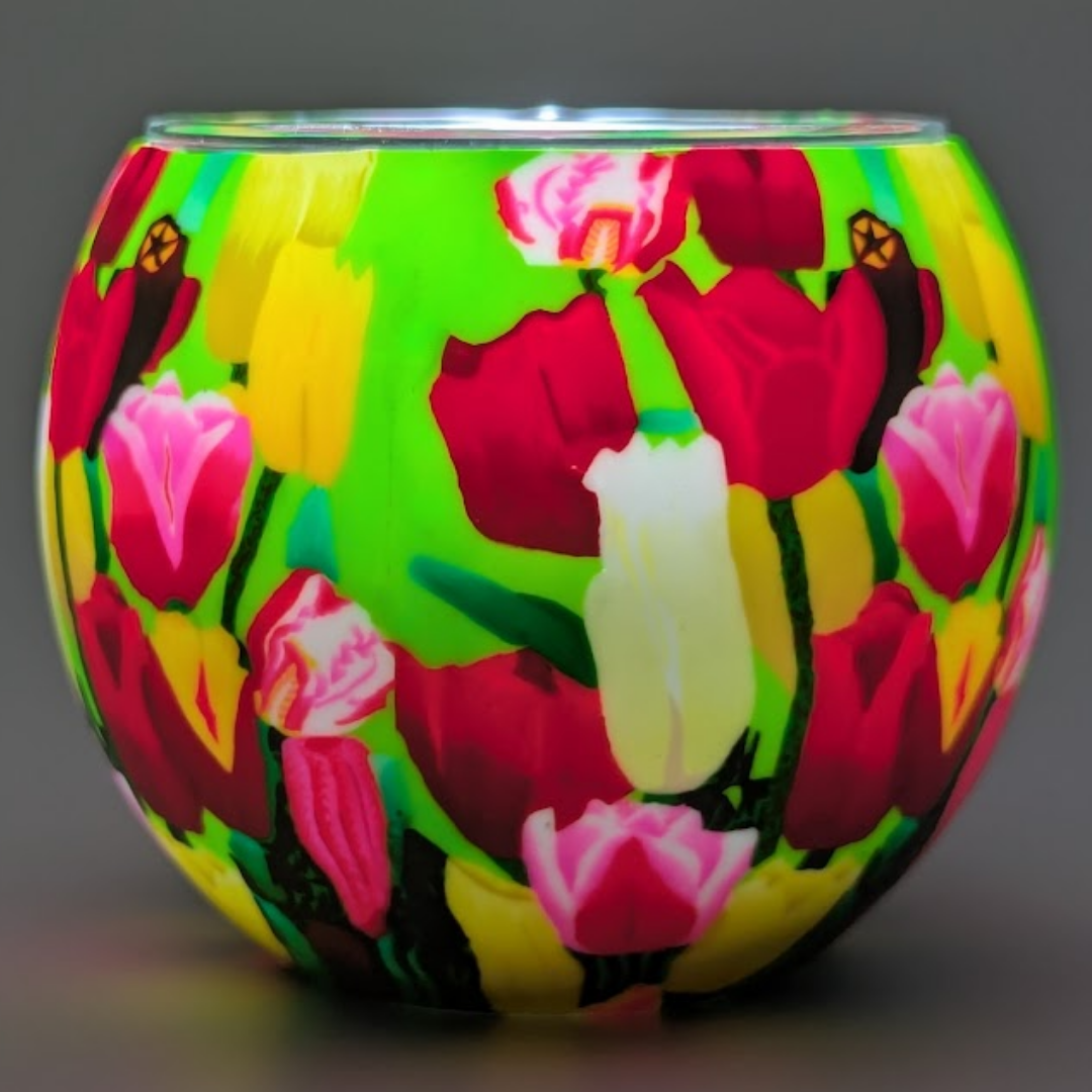 Tulips Light Globe + LED Base Bundle