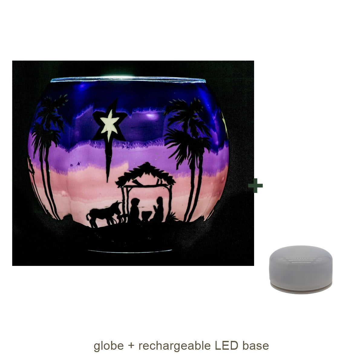Bundle contents: light globe with rechargeable LED base