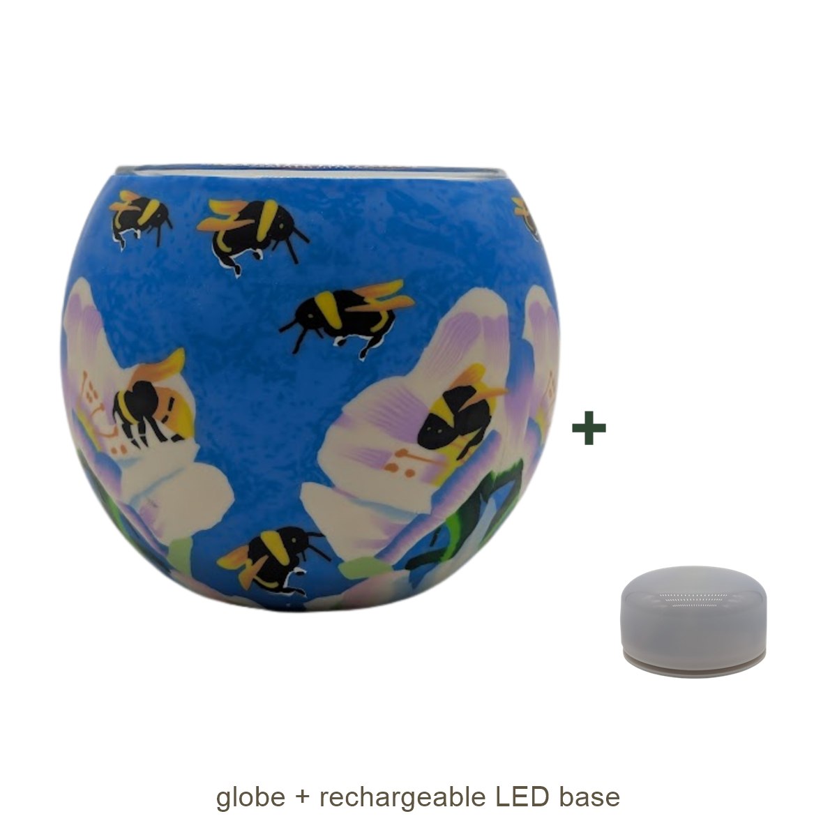 Bundle contents: light globe with rechargeable LED base
