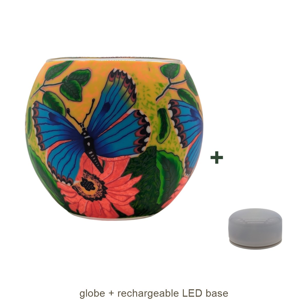 Bundle contents: light globe with rechargeable LED base