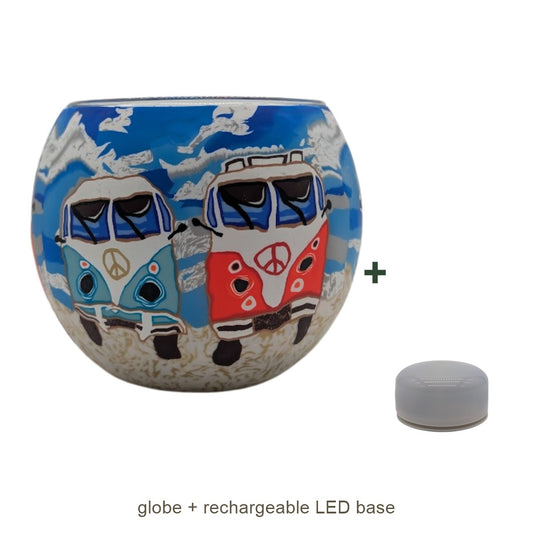 Bundle contents: light globe with rechargeable LED base