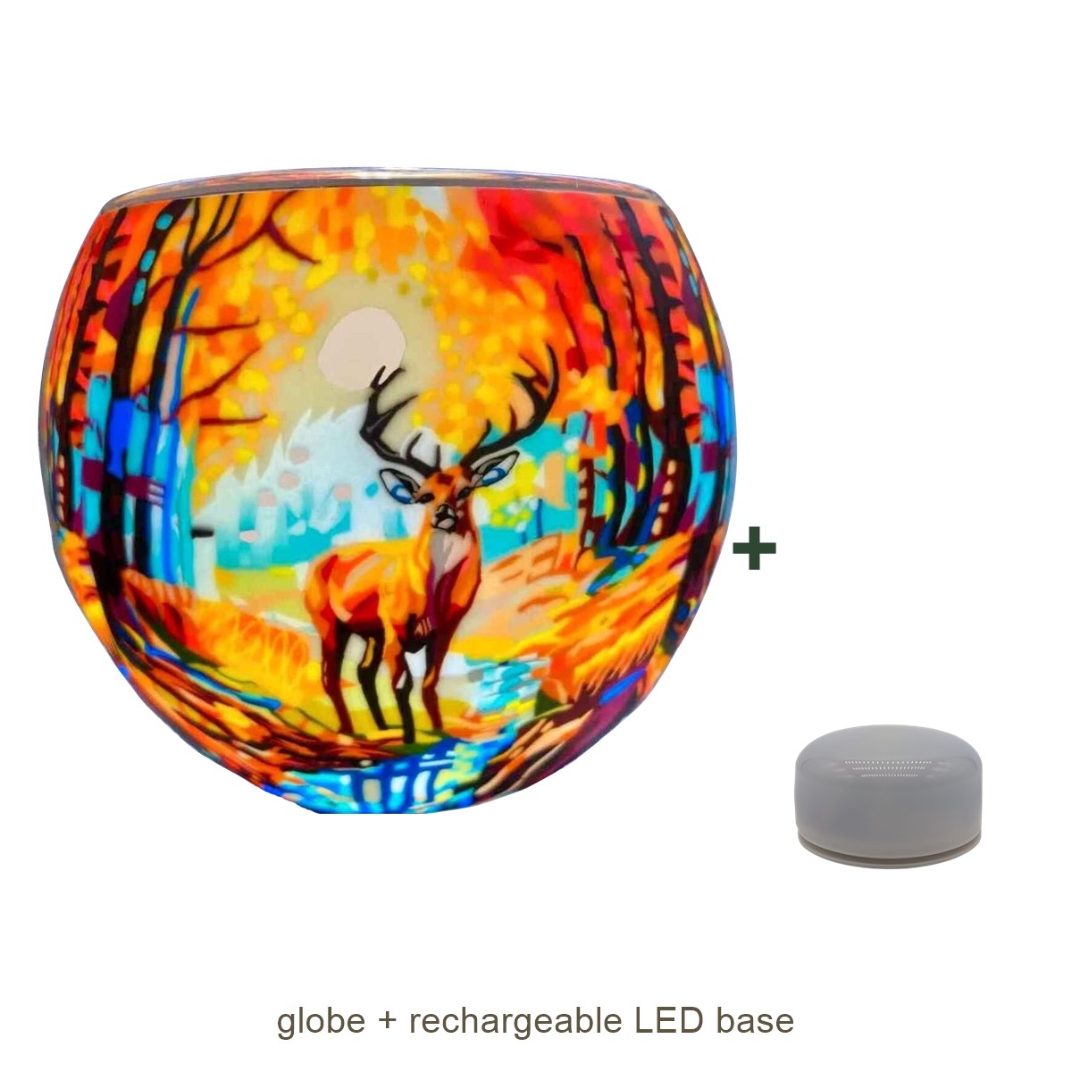 Bundle contents: light globe with rechargeable LED base