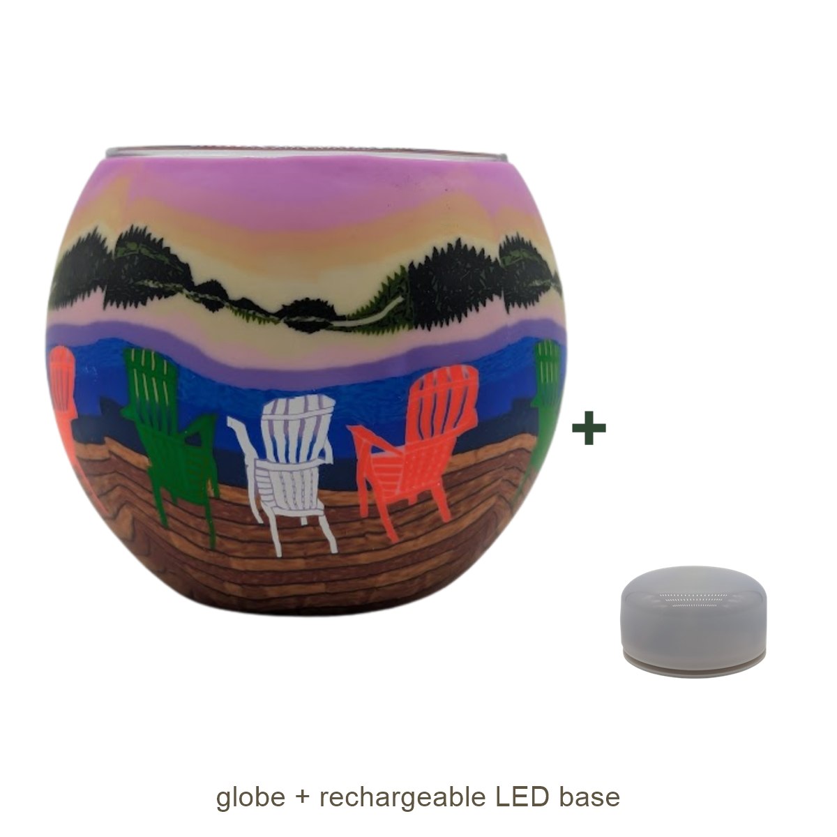 Bundle contents: light globe with rechargeable LED base