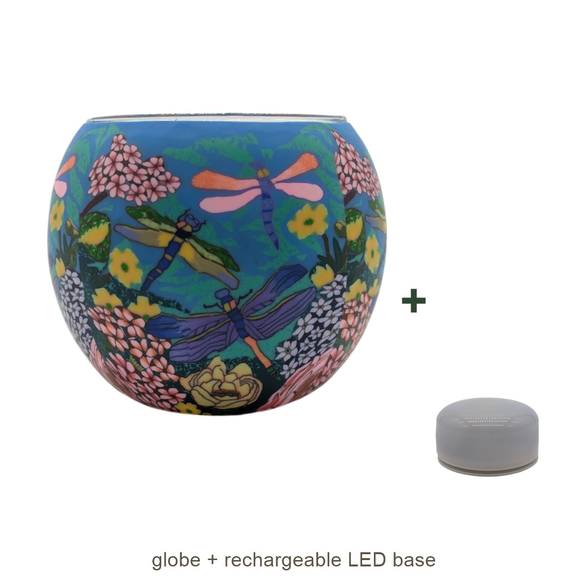 Bundle contents: light globe with rechargeable LED base