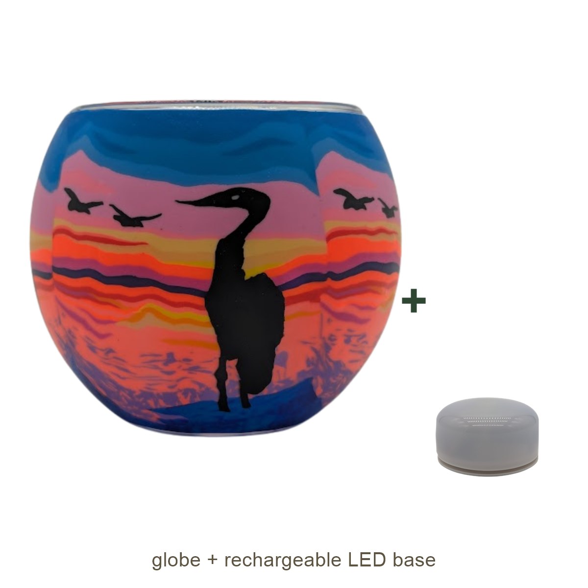 Bundle contents: light globe with rechargeable LED base