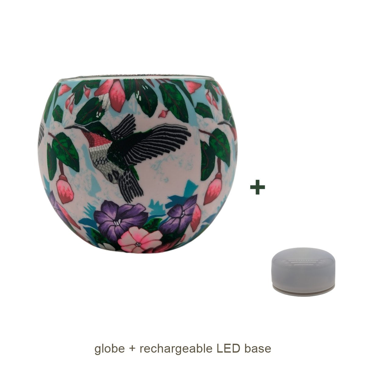 Bundle contents: light globe with rechargeable LED base