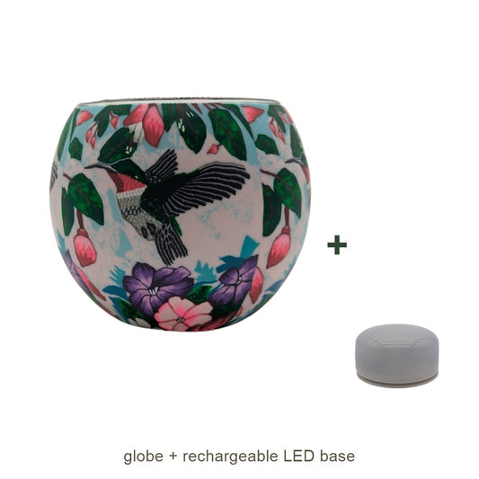 Bundle contents: light globe with rechargeable LED base