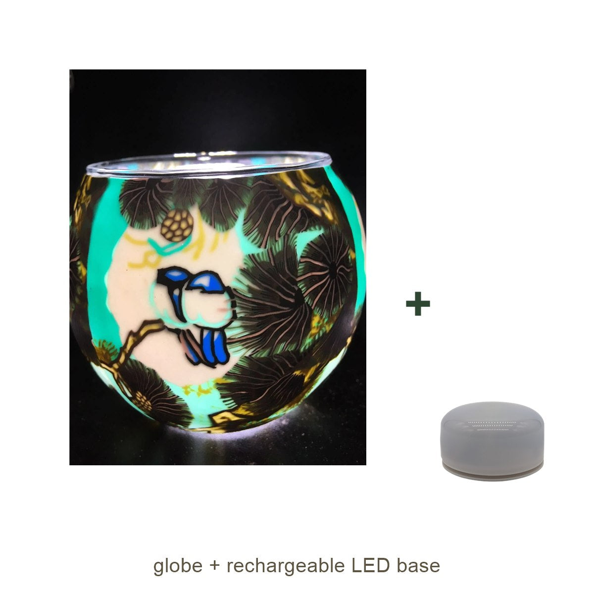 Bundle contents: light globe with rechargeable LED base