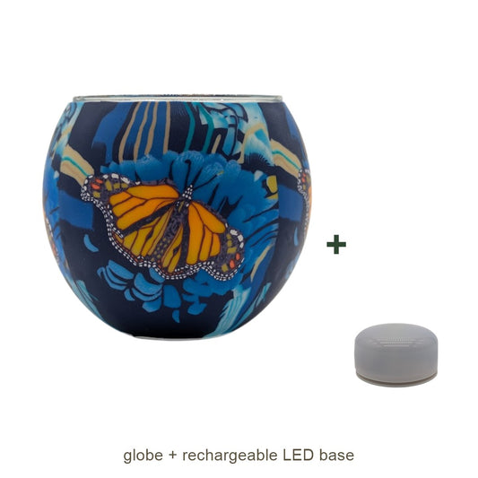 Bundle contents: light globe with rechargeable LED base