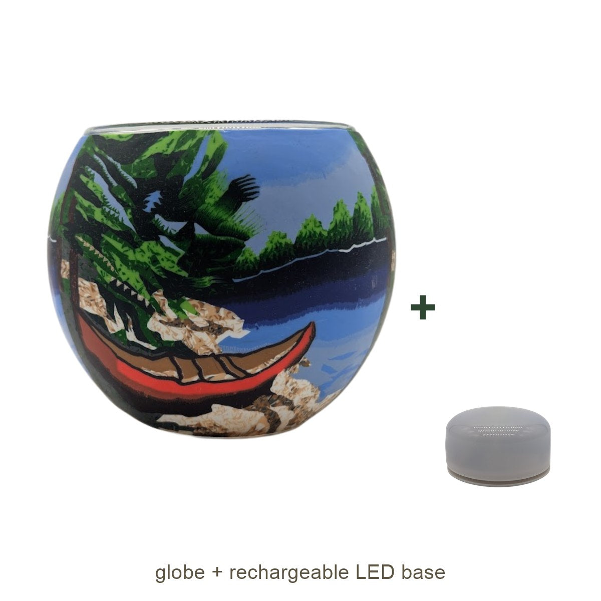 Bundle contents: light globe with rechargeable LED base