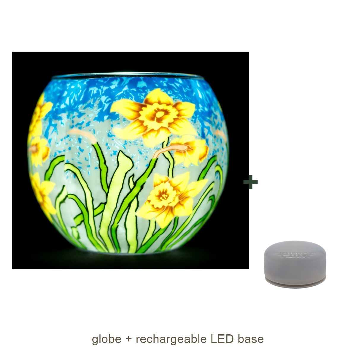 Bundle contents: light globe with rechargeable LED base