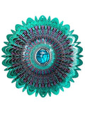 LARGE COSMIC MANDALA w/TEAL CRYSTAL BALL