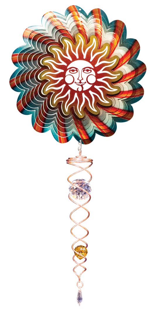 VIVID SMALL SET BLUE SUN w/SMALL CRYSTAL TWISTER