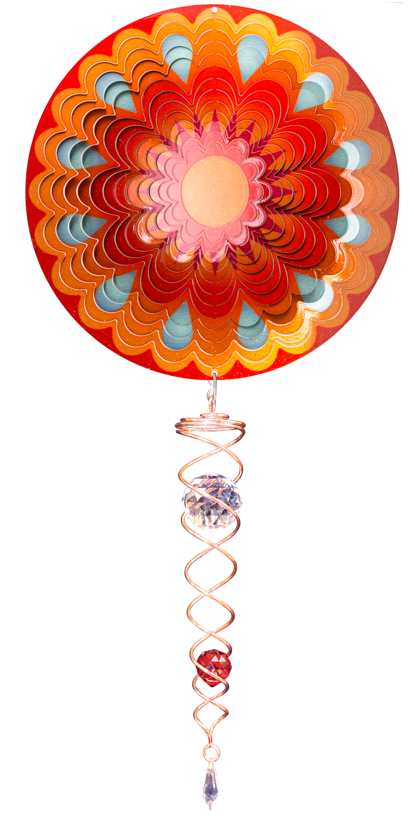 SMALL SET SUNSET MANDALA w/SMALL CRYSTAL TWISTER