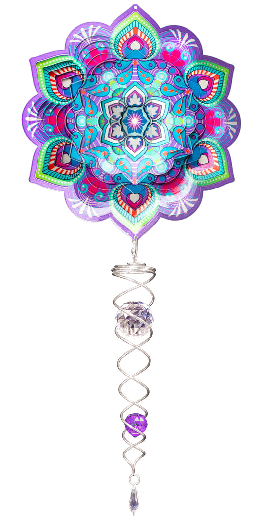 SMALL SET LOTUS MANDALA w/SMALL CRYSTAL TWISTER